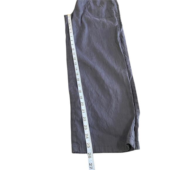 Theory Pants Navy Sidonia Casual Linen Blend Ankle Straight Leg Basic Medium - Picture 9 of 10